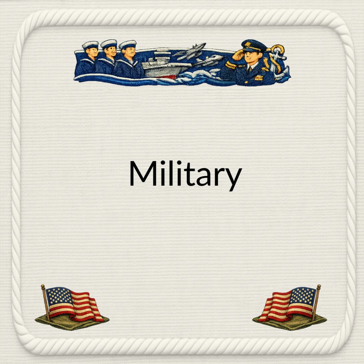 Personalized quilt labels for military quilts
