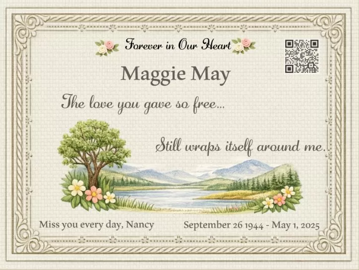 personalized memory quilt label for Maggie May personalized memory quilt label for Maggie May